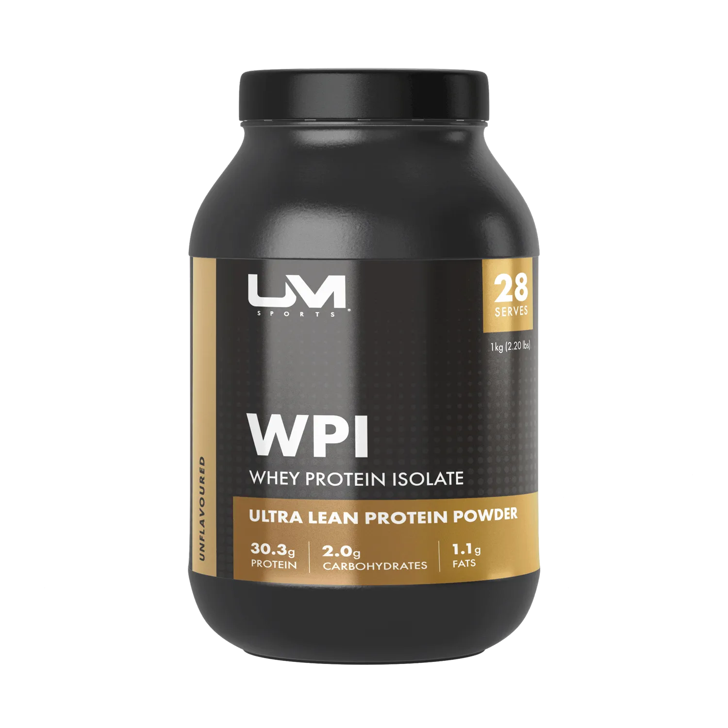 100% Whey Protein Isolate (WPI) Unflavoured by UM Sports