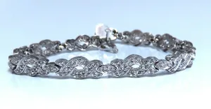 .60ct. natural round diamonds tennis bracelet classic 14 karat white gold