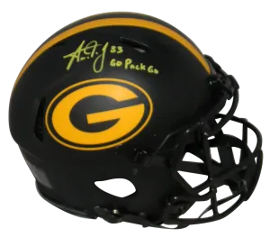 AARON JONES SIGNED GREEN BAY PACKERS ECLIPSE FULL SIZE SPEED AUTHENTIC HELMET
