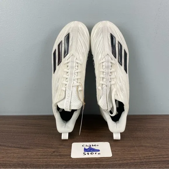 Adidas Adizero Low Top Lightweight Football Cleats White/Black GX4049 Men Sz