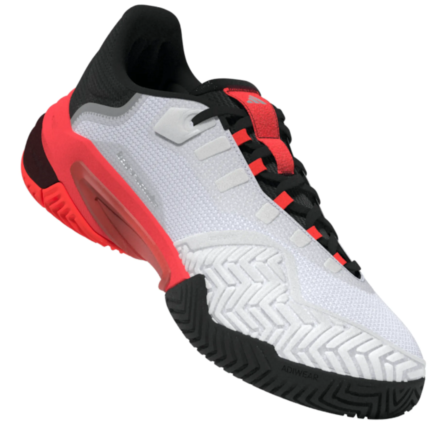 Adidas Barricade 13 Mens Tennis Shoes - Cloud White/Core Black/Lucid Red