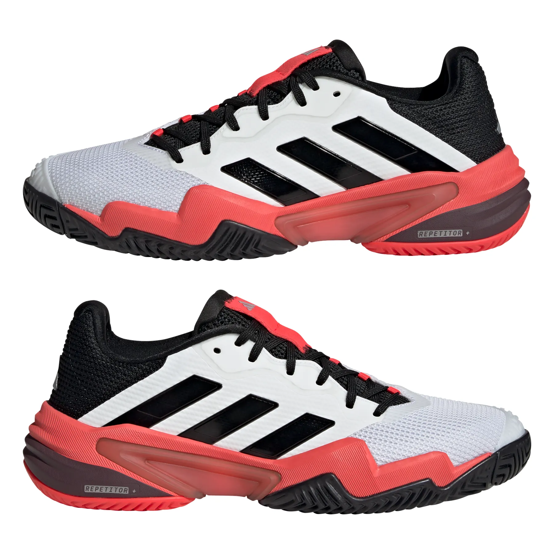 Adidas Barricade 13 Mens Tennis Shoes - Cloud White/Core Black/Lucid Red