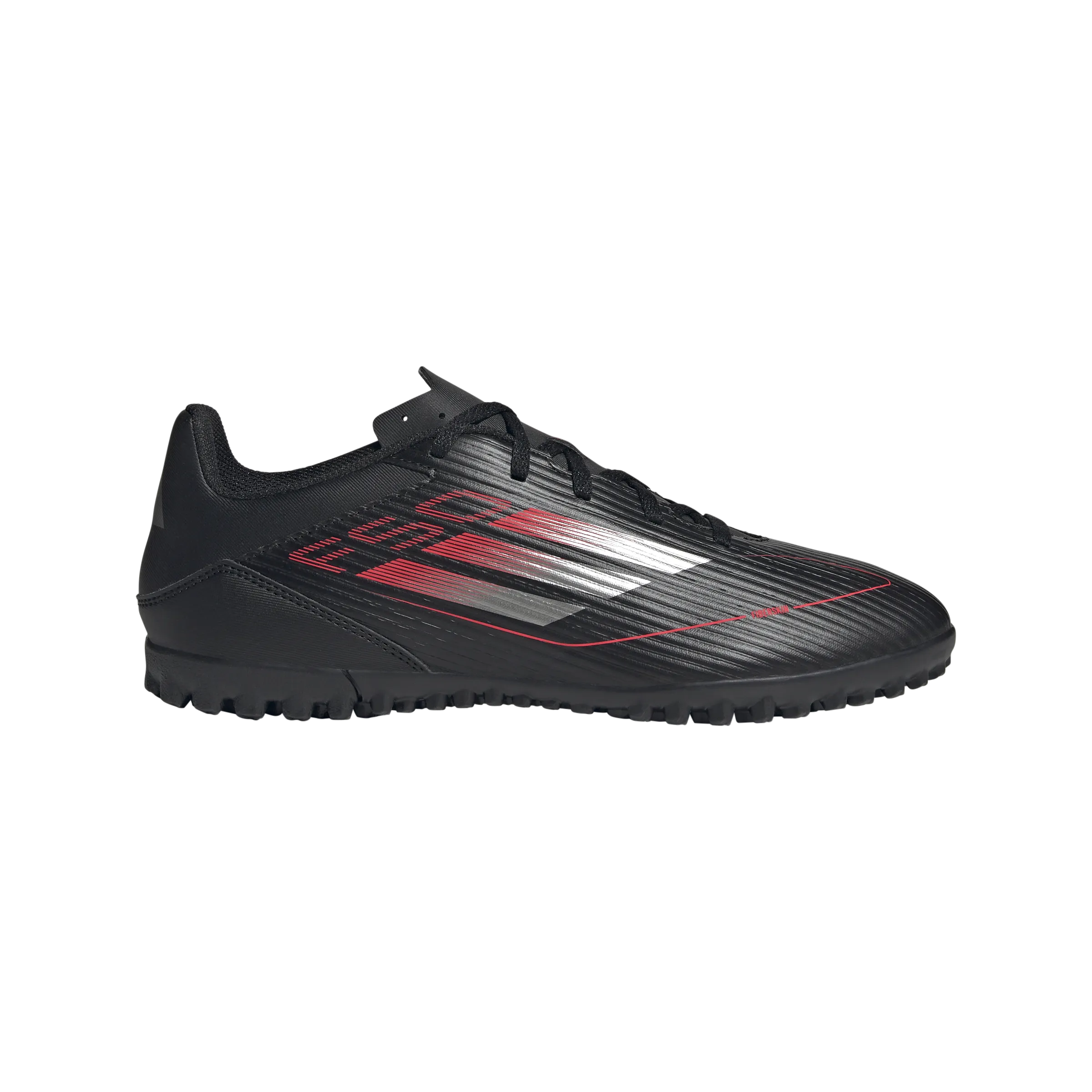 adidas F50 CLUB Artificial Turf Soccer Shoes | Core Black-Iron Metallic-Lucid Red | Men's