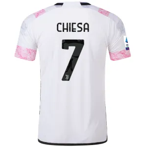 adidas Juventus Authentic Federico Chiesa Away Jersey w/ Serie A Patch 23/24 (White)