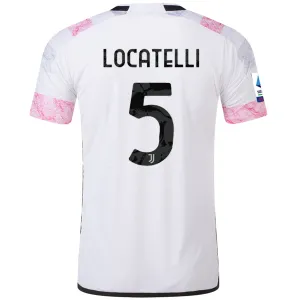 adidas Juventus Authentic Locatelli Away Jersey w/ Serie A Patch 23/24 (White)