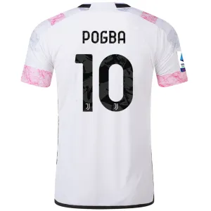 adidas Juventus Authentic Paul Pogba Away Jersey w/ Serie A Patch 23/24 (White)