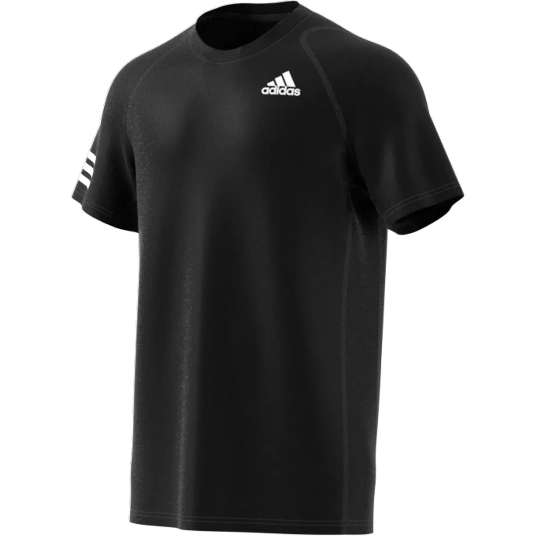adidas Men's 3 Stripe Club Top (Black)
