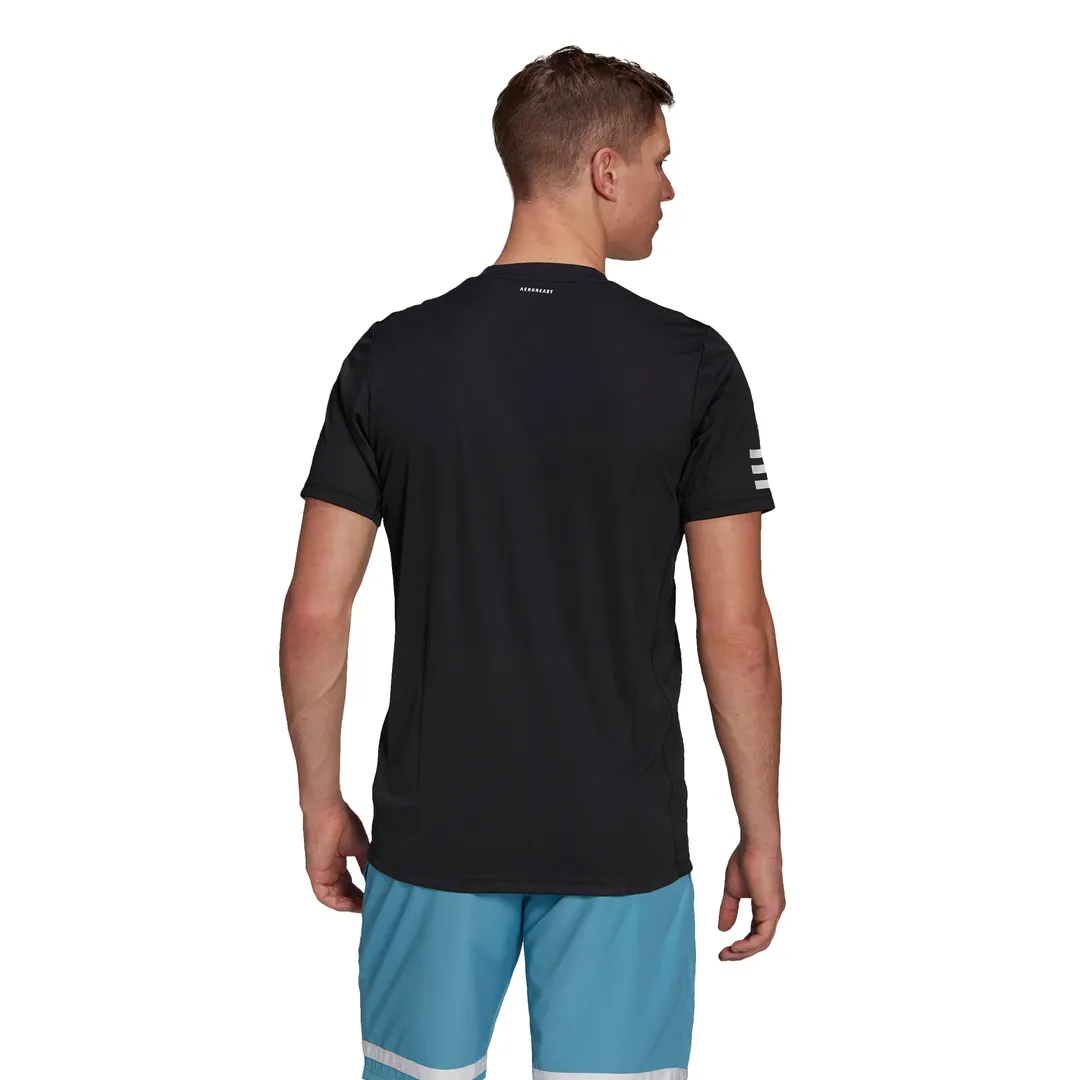 adidas Men's 3 Stripe Club Top (Black)