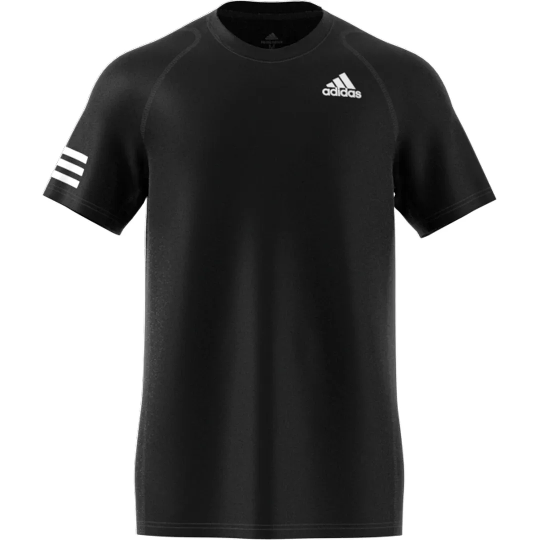 adidas Men's 3 Stripe Club Top (Black)
