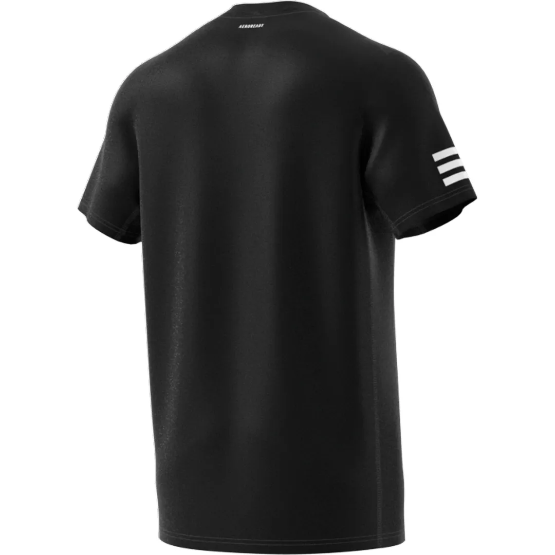 adidas Men's 3 Stripe Club Top (Black)