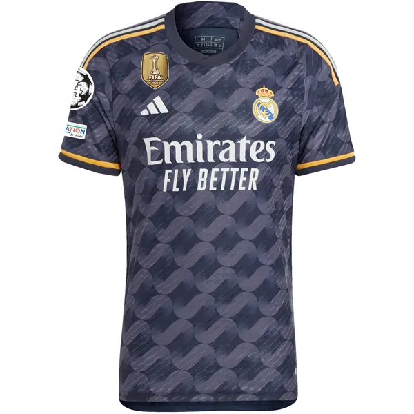 adidas Real Madrid Authentic Dani Carvajal Away Jersey w/ Champions League   Club World Cup Patch 23/24 (Legend Ink/Preloved Yellow)