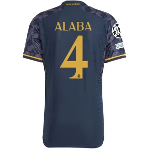 adidas Real Madrid Authentic David Alaba Away Jersey w/ Champions League   Club World Cup Patch 23/24 (Legend Ink/Preloved Yellow)