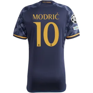 adidas Real Madrid Luka Modric Away Jersey w/ Champions League   Club World Cup Patch 23/24 (Legend Ink/Preloved Yellow)