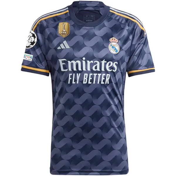 adidas Real Madrid Luka Modric Away Jersey w/ Champions League   Club World Cup Patch 23/24 (Legend Ink/Preloved Yellow)