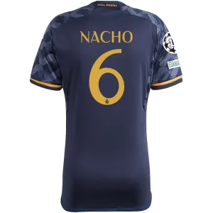 adidas Real Madrid Nacho Away Jersey w/ Champions League   Club World Cup Patch 23/24 (Legend Ink/Preloved Yellow)