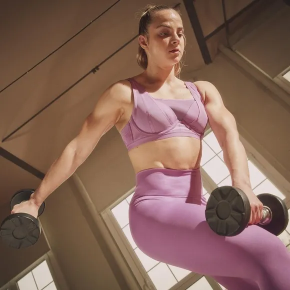 Adidas TLRD Impact Luxe Training High-Support Sports Bra (HL8696) semi pulse lil