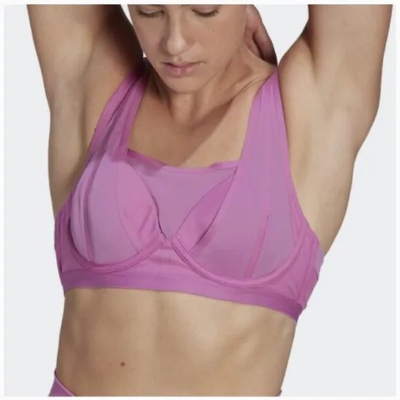 Adidas TLRD Impact Luxe Training High-Support Sports Bra (HL8696) semi pulse lil