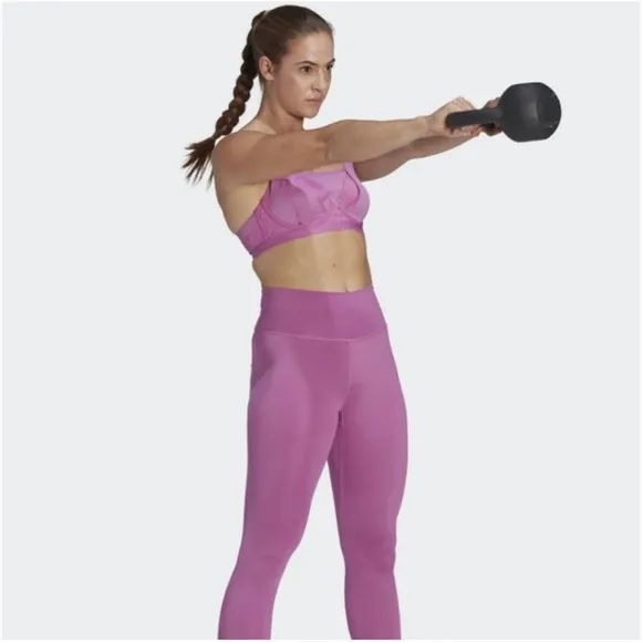 Adidas TLRD Impact Luxe Training High-Support Sports Bra (HL8696) semi pulse lil