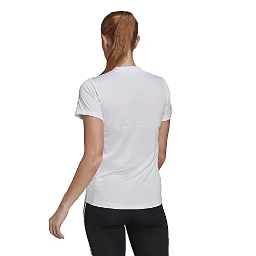 adidas womens Primeblue Tee White/Black Medium