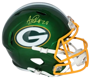 AJ DILLON SIGNED GREEN BAY PACKERS FULL SIZE SPEED FLASH HELMET BECKETT