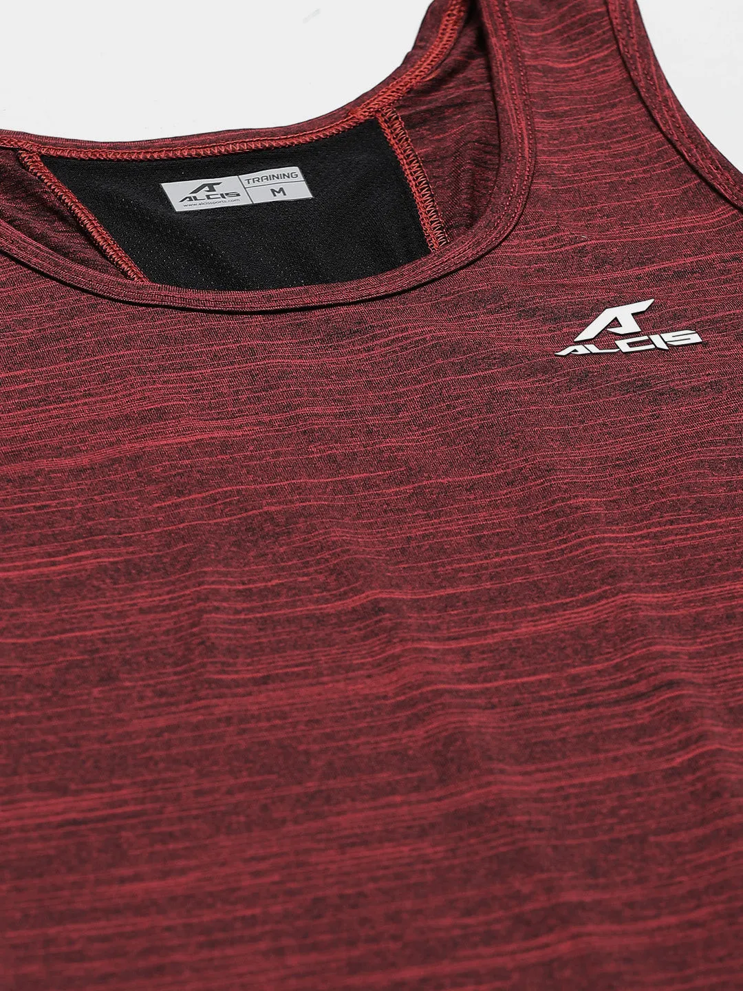Alcis Men Solid Red Tshirts