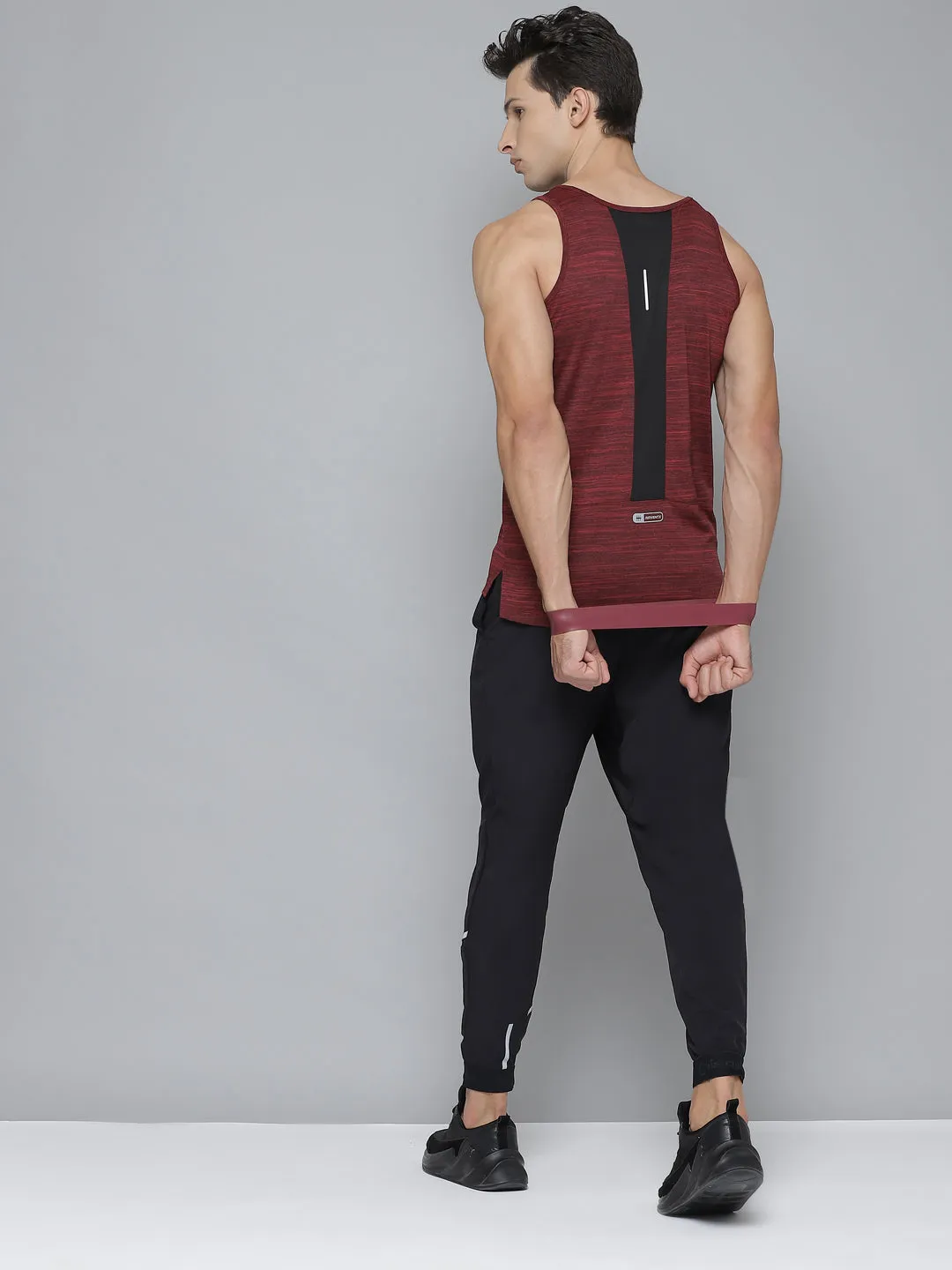 Alcis Men Solid Red Tshirts