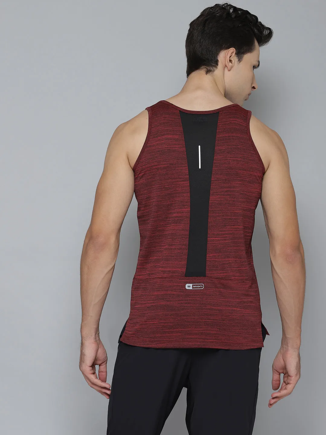 Alcis Men Solid Red Tshirts