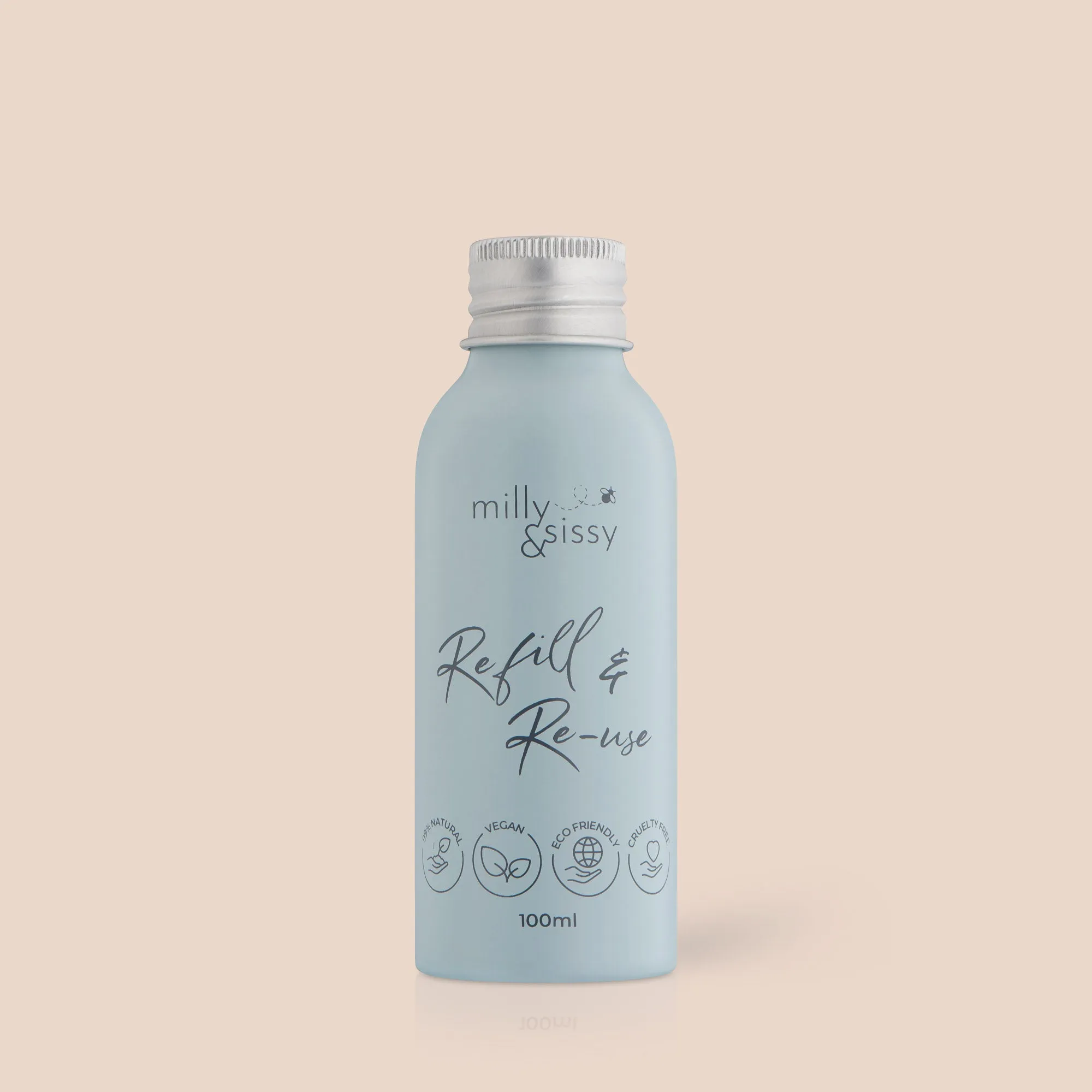 Aluminium travel bottle 100ml