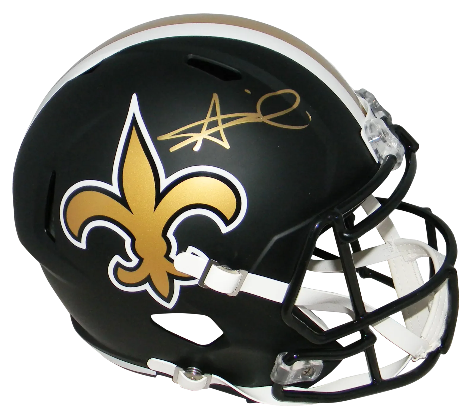 ALVIN KAMARA AUTOGRAPHED NEW ORLEANS SAINTS BLACK FULL SIZE SPEED HELMET JSA