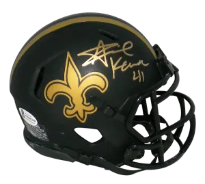 ALVIN KAMARA AUTOGRAPHED NEW ORLEANS SAINTS ECLIPSE SPEED MINI HELMET BECKETT