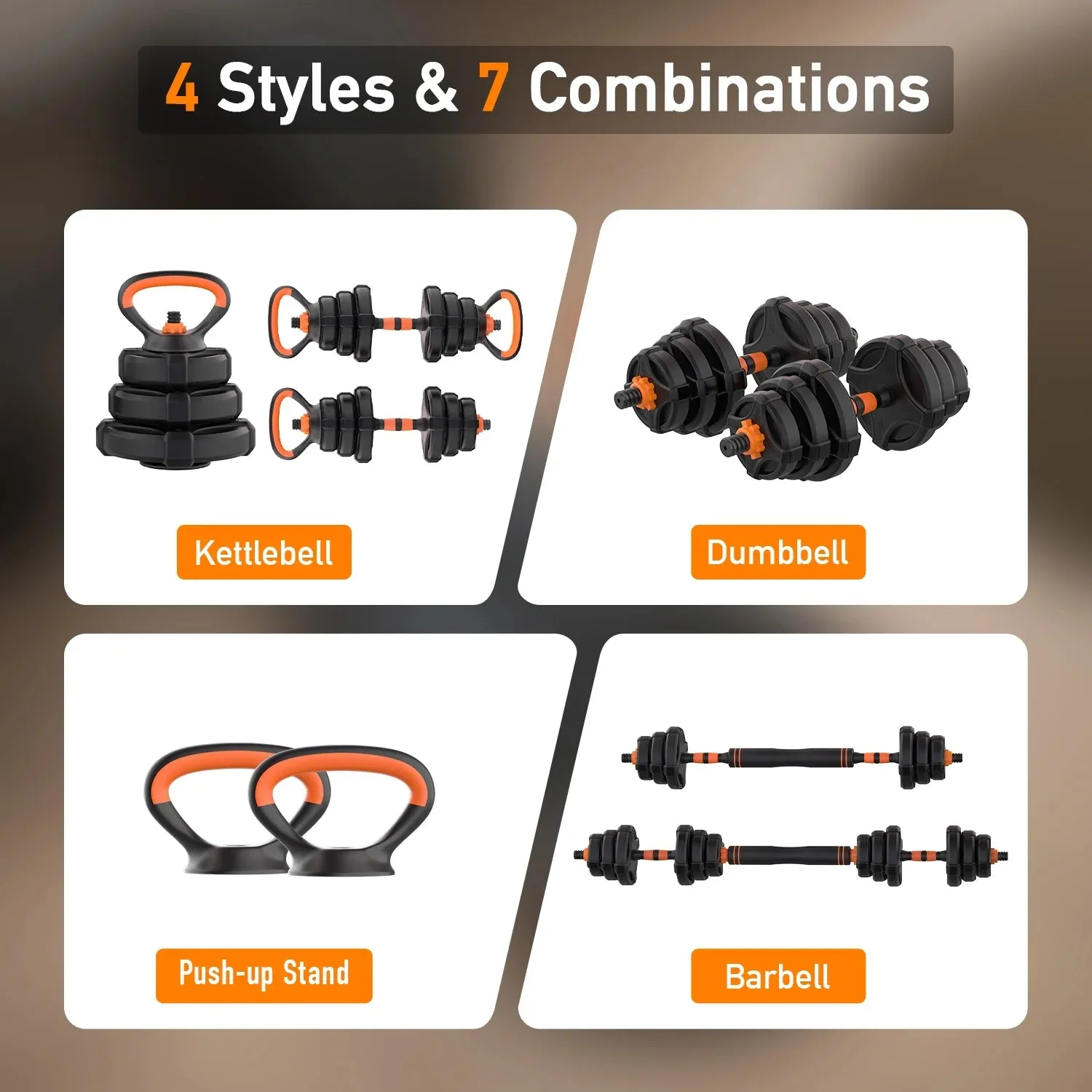 ARVAKOR Adjustable Weight Dumbbell Set
