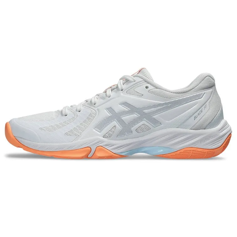 Asics Blade FF Women's White & Grey Blue Indoor Court Shoes