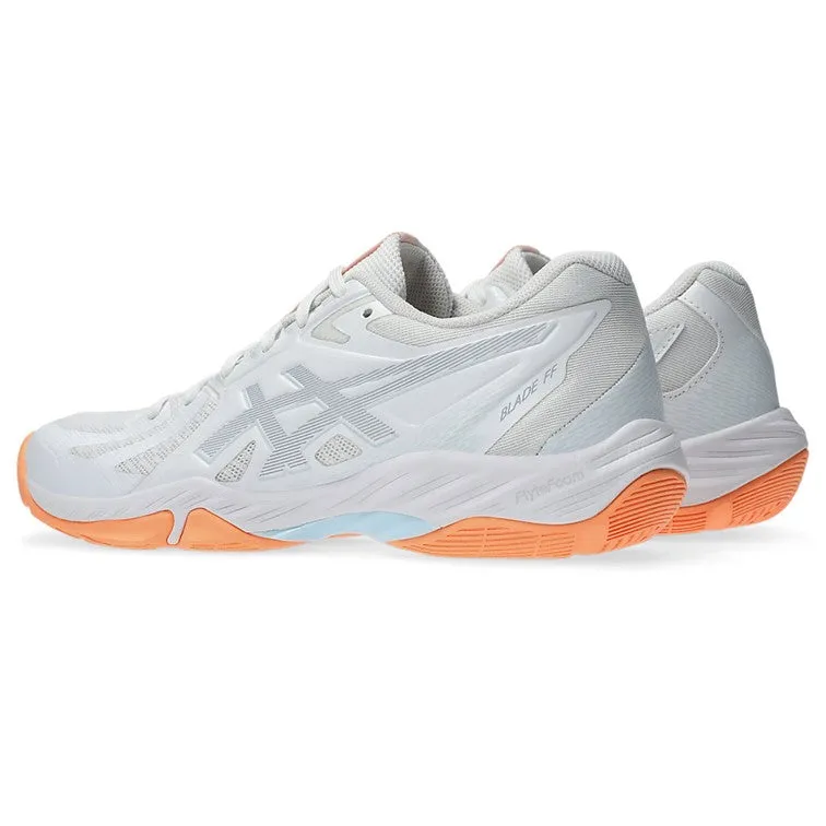 Asics Blade FF Women's White & Grey Blue Indoor Court Shoes