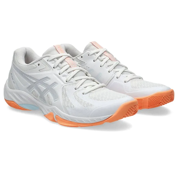 Asics Blade FF Women's White & Grey Blue Indoor Court Shoes