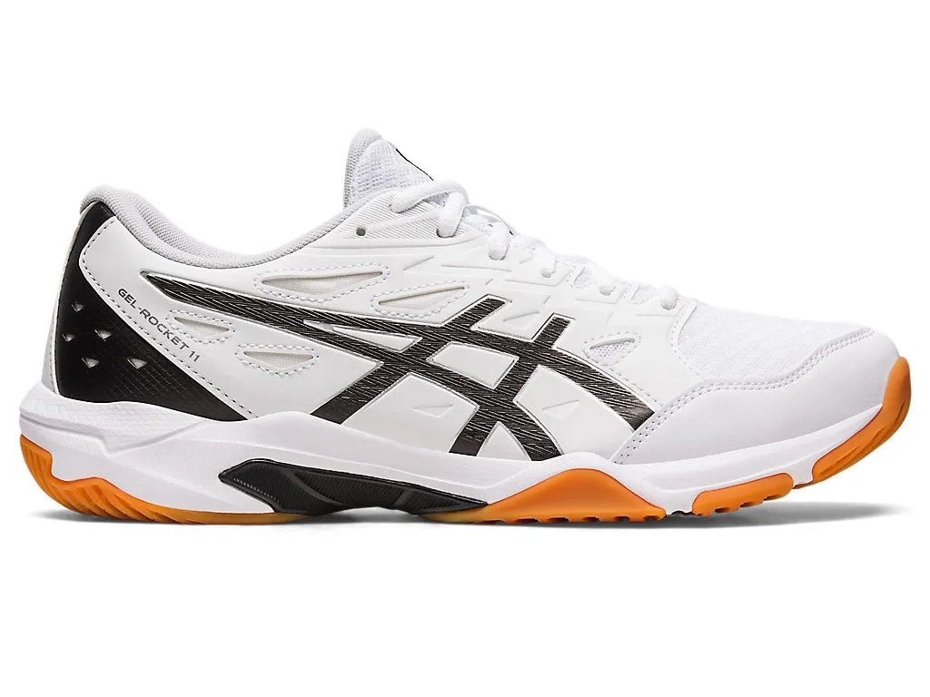 Asics Men's GEL-Rocket 11 Indoor Shoes in White/Pure Silver