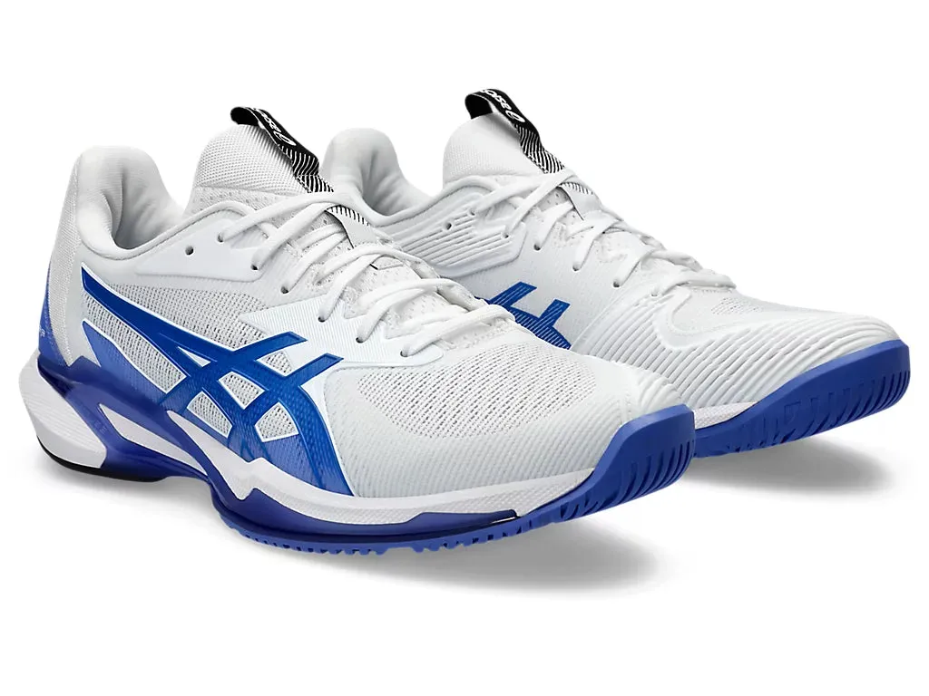 Asics Men's SOLUTION SPEED FF 3 Tennis Shoes in White/Tuna Blue
