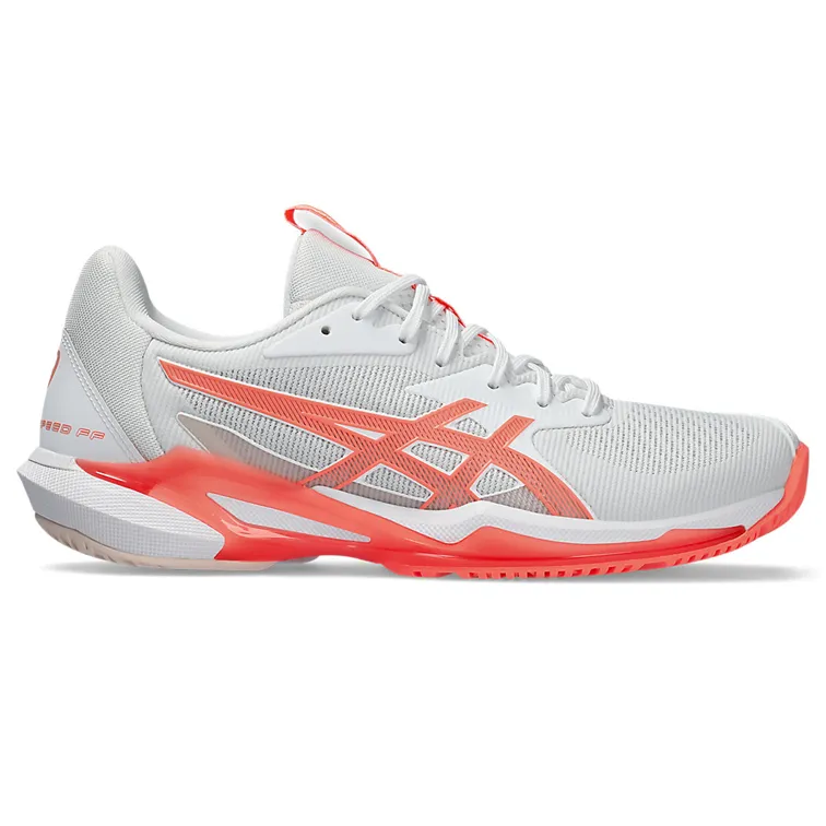 Asics Solution Speed FF3 White/Sun Coral Women's Tennis Shoes