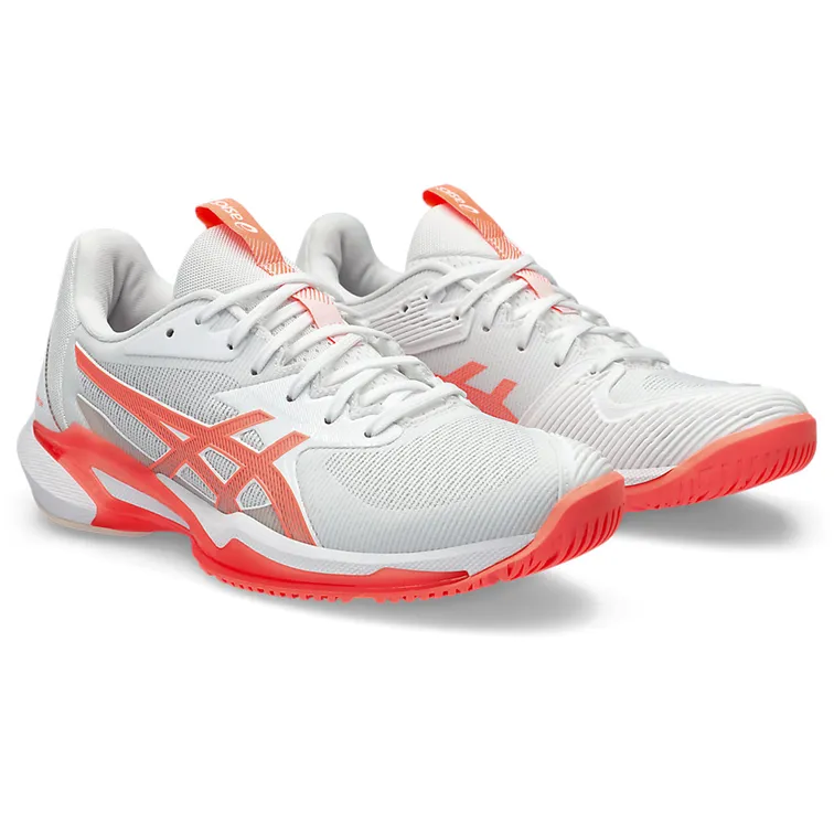 Asics Solution Speed FF3 White/Sun Coral Women's Tennis Shoes
