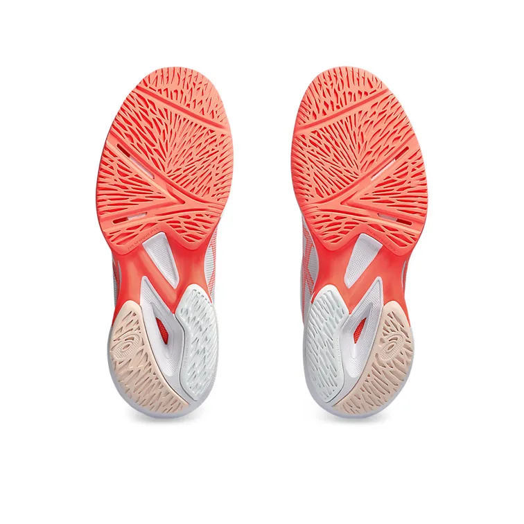 Asics Solution Speed FF3 White/Sun Coral Women's Tennis Shoes
