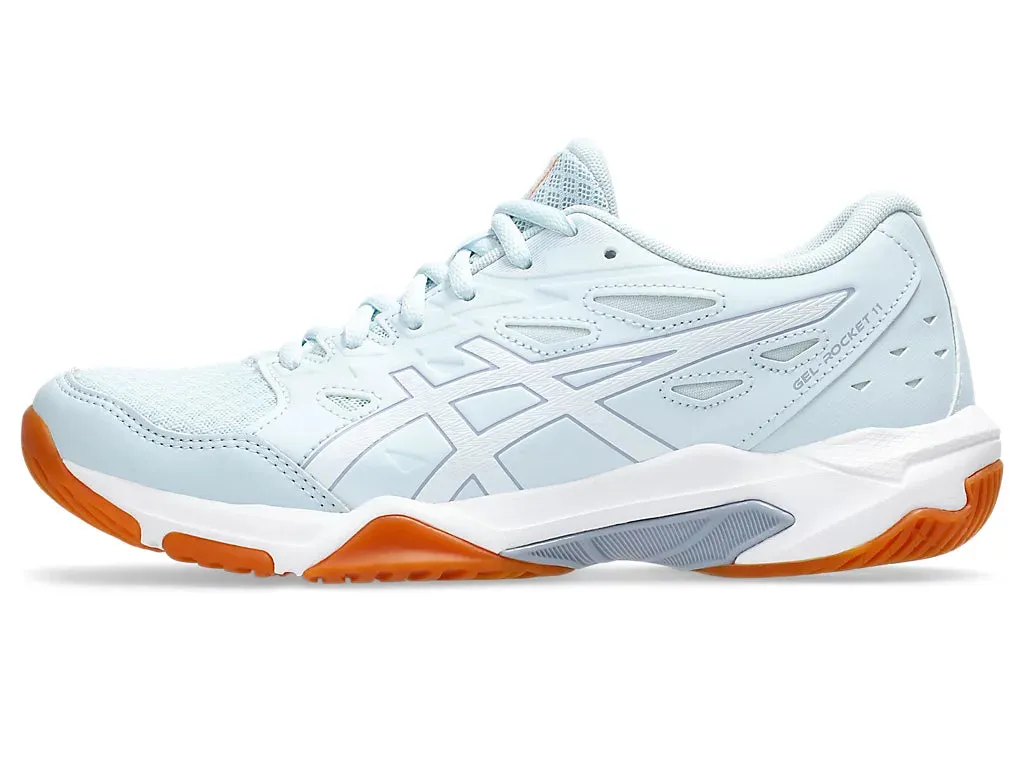 Asics Women's GEL-ROCKET 11 Indoor Shoes in Cool Grey/White