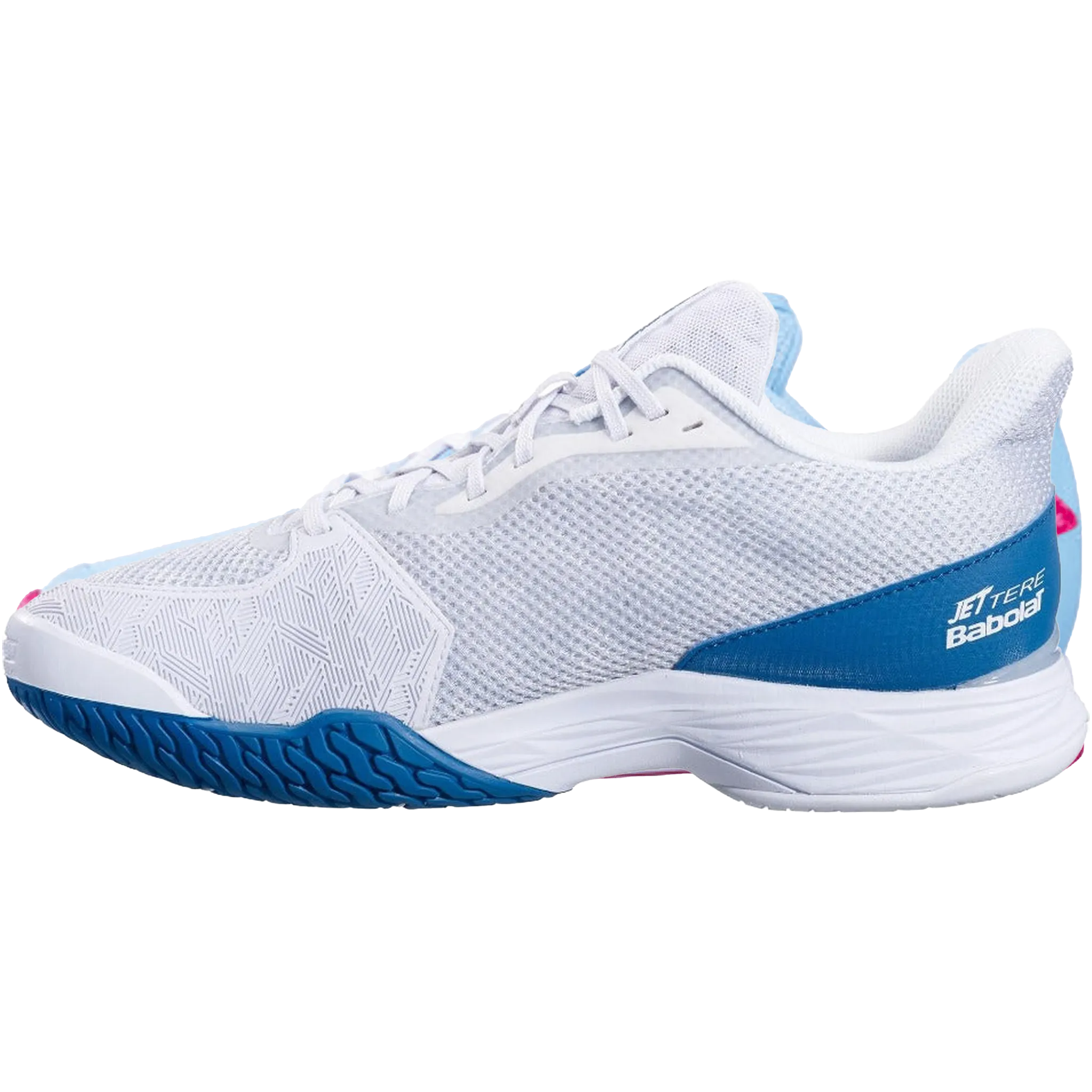 Babolat Jet Tere All Court Mens Shoes -White/Saxony Blue