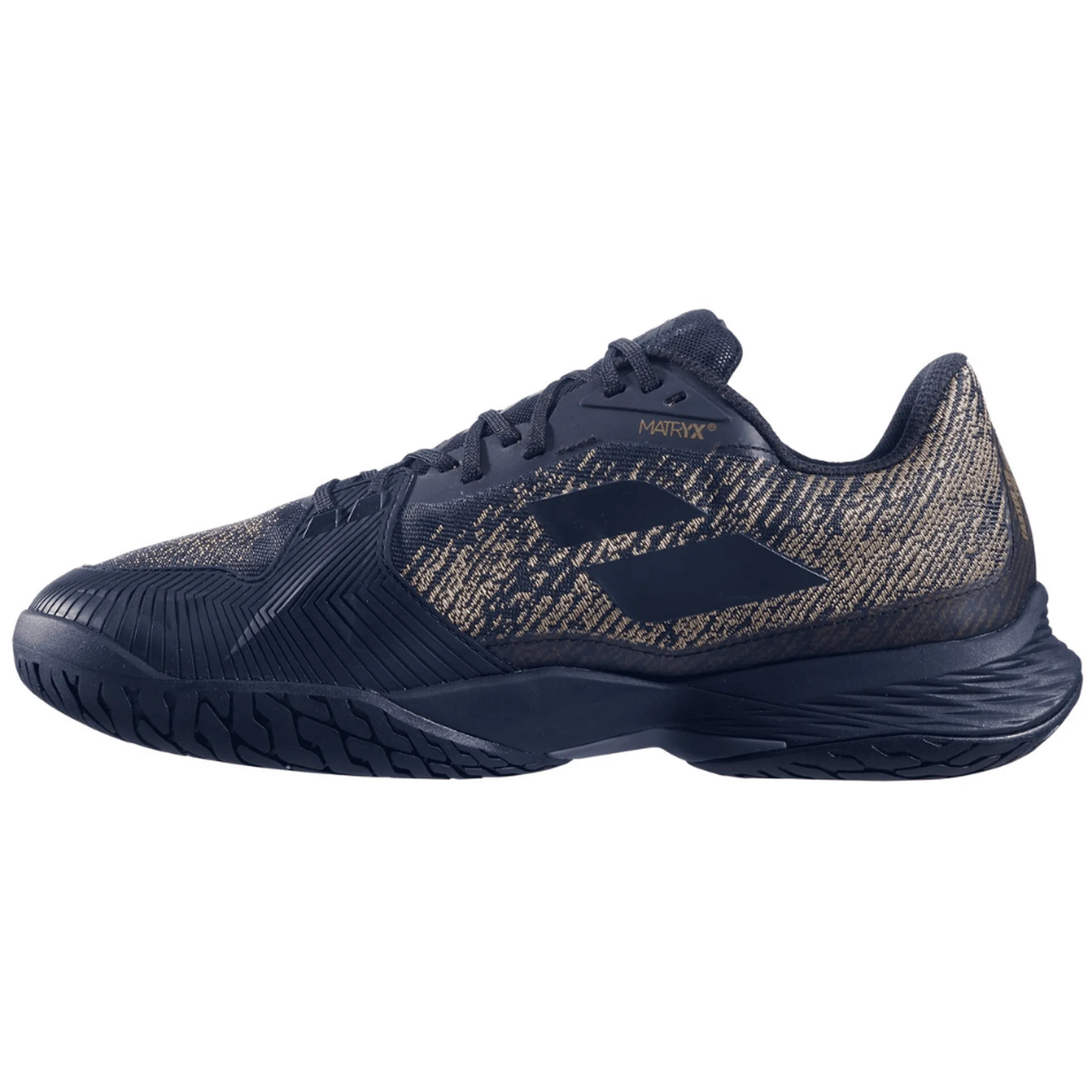 Babolat Mens Jet Mach 3 AC Wide Tennis Shoes - Black/Gold 2022