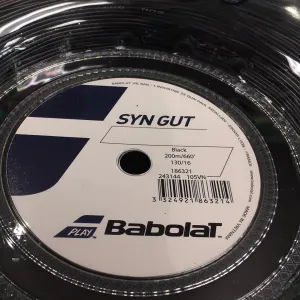 Babolat SYN GUT  16 Tennis String Reel in Black