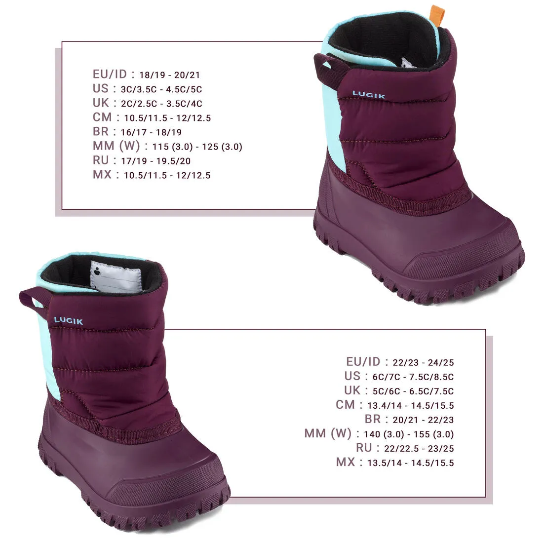 Baby snow boots, baby après-ski boots WARM