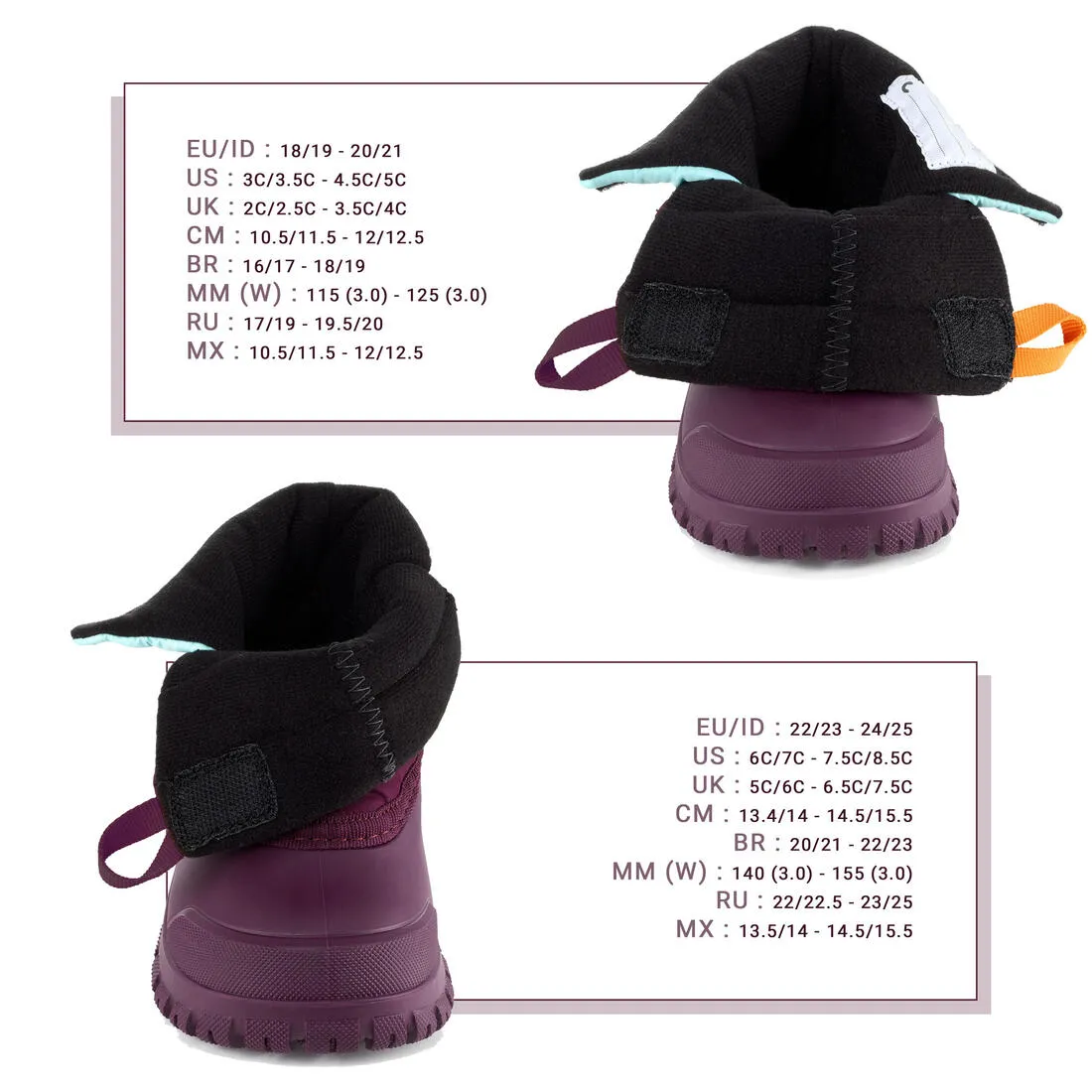 Baby snow boots, baby après-ski boots WARM