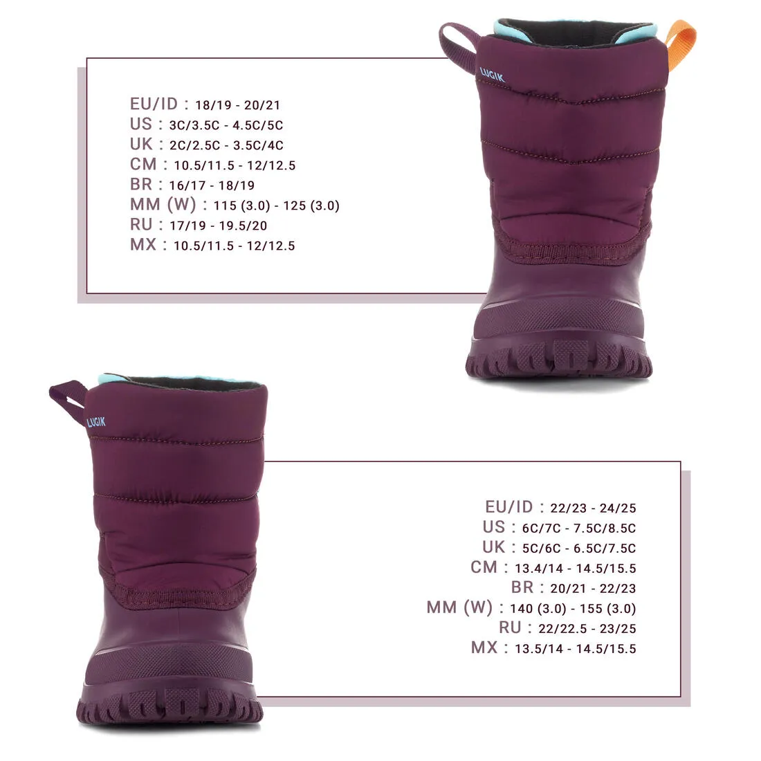 Baby snow boots, baby après-ski boots WARM