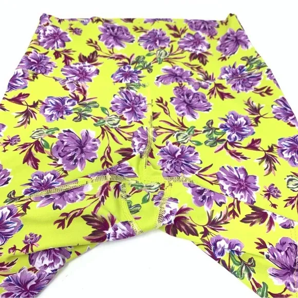Beach Riot High Rise Bike Shorts Sports Leggings Lime Punch Gardenias Women’s S