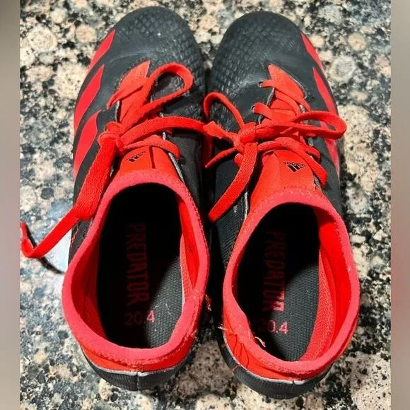 Boys Adidas Predator Mutator Sz 6 Black Red Soccer Cleats