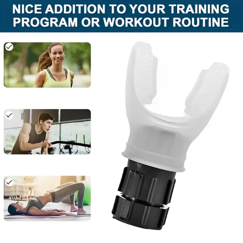 Breathing Exercise for Lungs Portable Breath Fitness Exerciser Device Endurance Workout - Adjustable Resistances Sports