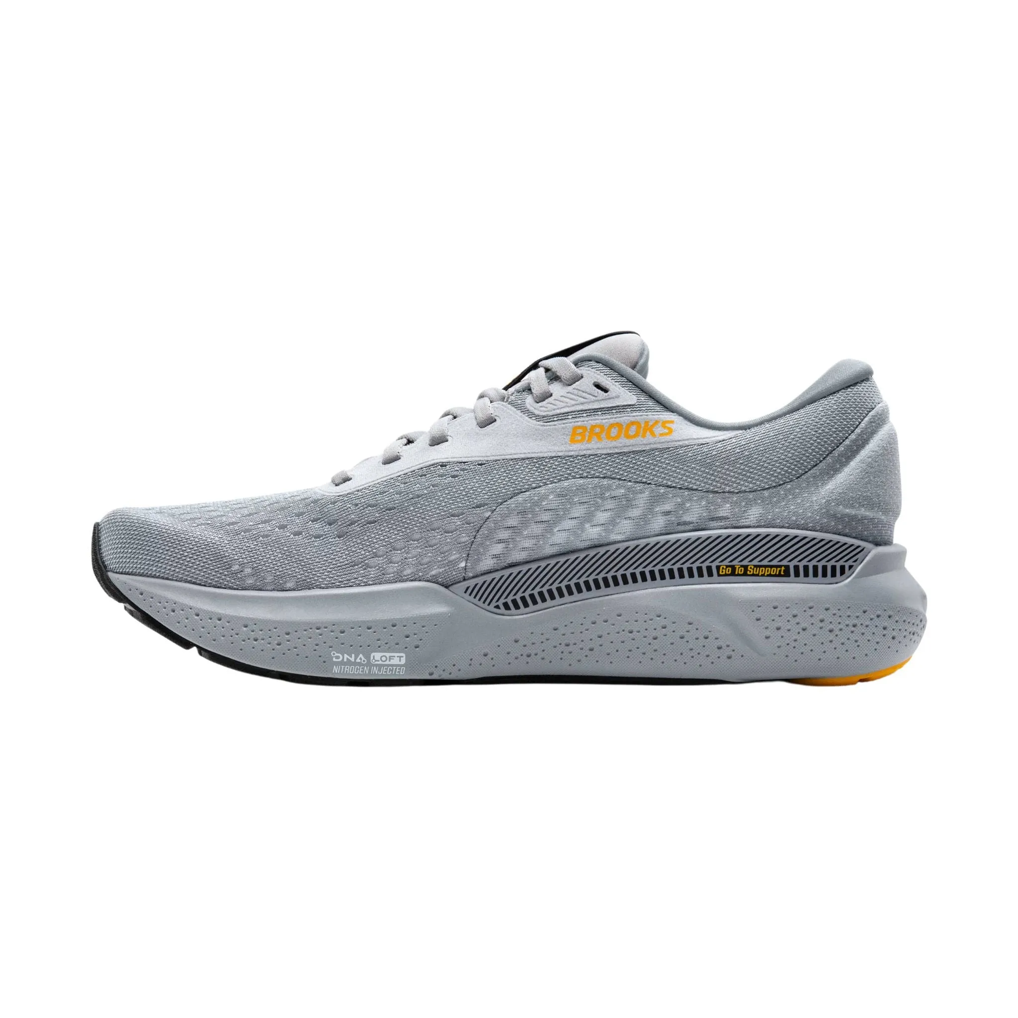 Brooks Men's Adrenaline GTS 24 Road Running Shoes - Alloy/White/Gold Fusion